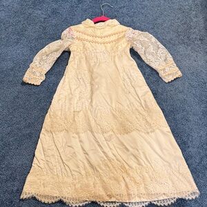 Ivory Lace Long Sleeve Formal Dress for Girls